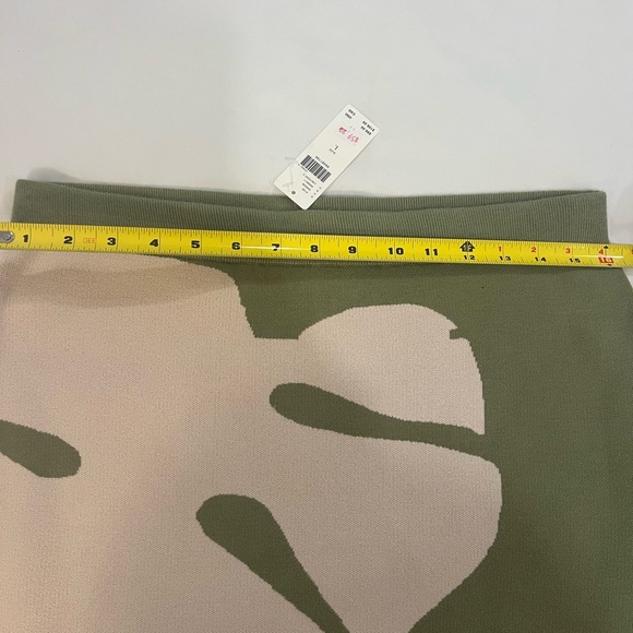 Anthropologie Green and Cream Midi Skirt - Picture 7 of 9
